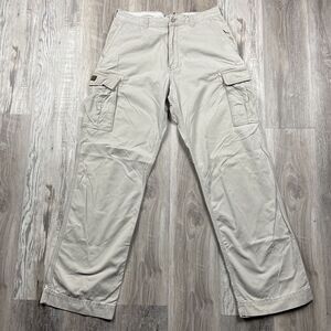 American Eagle Baggy Cargo Pants Y2K Military Grunge 34x34* VTG‎ Beige